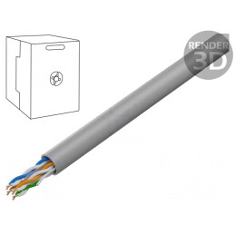 Cablu Ethernet UTP Cat6 305m Gri | Electronic-mag.ro | Componente Electronice