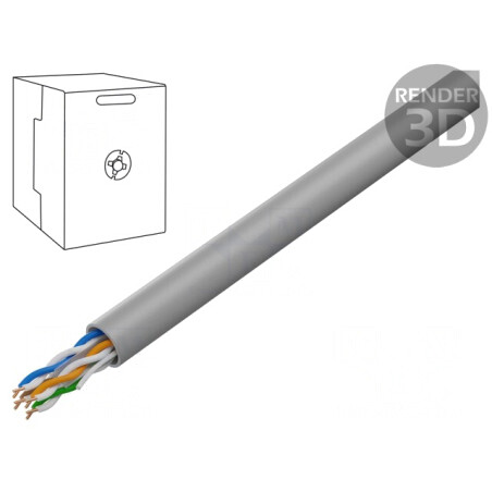 Cablu Ethernet UTP Cat6 305m Gri | Electronic-mag.ro | Componente Electronice