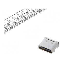 Soclu USB C Orizontal USB 3.2 5A | Electronic-mag.ro | Componente Electronice