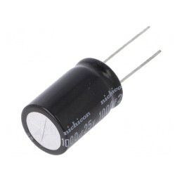 Condensator electrolitic bipolar THT 1000uF 25V 16x27mm | Electronic-mag.ro | Componente Electronice