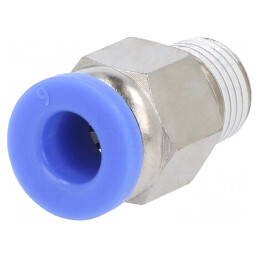 Racord push-in alamă nichelată BLUELINE | Electronic-mag.ro | Componente Electronice