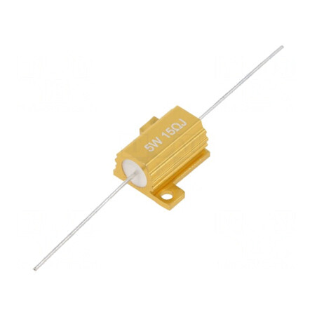 Rezistor Bobinat cu Radiator 15Ω 5W Axial | Electronic-mag.ro | Componente Electronice