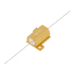 Rezistor bobinat cu radiator 1kΩ 5W axial | Electronic-mag.ro | Componente Electronice