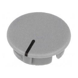Capac ABS Gri cu Indicator Negru Rotund | Electronic-mag.ro | Componente Electronice