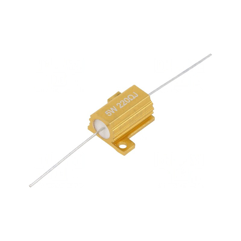 Rezistor Bobinat Axial 220Ω 5W ±5% Cu Radiator | Electronic-mag.ro | Componente Electronice