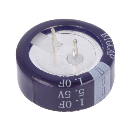 Supercondensator 1F 5.5VDC THT | Electronic-mag.ro | Componente Electronice