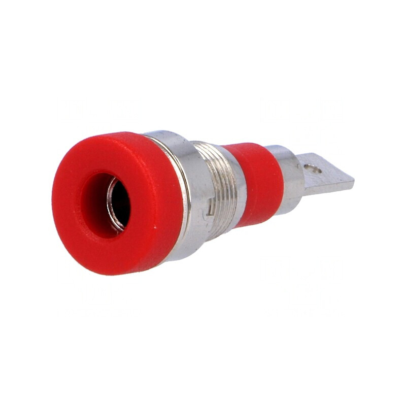 Soclu Banană 4mm 24A 60VDC Roșu Panou 28mm | Electronic-mag.ro | Componente Electronice Soclu Banană 4mm 24A 60VDC Roșu Panou 28mm | Electronic-mag.ro | Componente Electronice