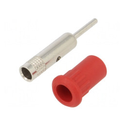 Soclu Banană 4mm Roșie Pe Panou 25A | Electronic-mag.ro | Componente Electronice