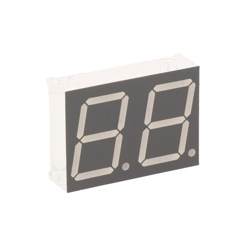 Afişaj LED 7 Segmente 20,32mm 2 Digiti Galben-Verde | Electronic-mag.ro | Componente Electronice