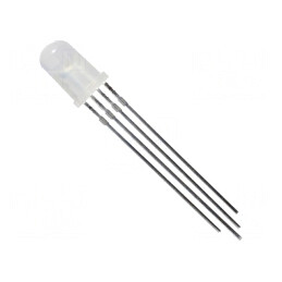 LED RGB 5mm 60° Convex 1,8-2,2V 4 Pini | Electronic-mag.ro | Componente Electronice