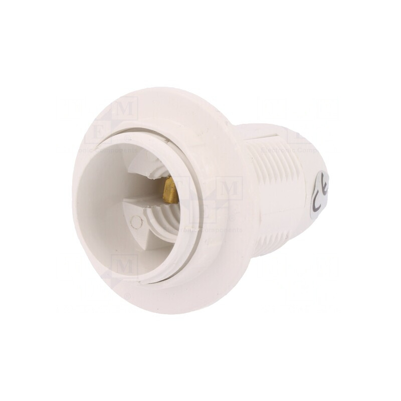 Dulie bec E14 cu flanșă, albă, Ø 28mm, L 57mm | Electronic-mag.ro | Componente Electronice