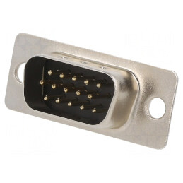 Mufă D-Sub 15 PIN Tată pentru Panou 2,5A | Electronic-mag.ro | Componente Electronice