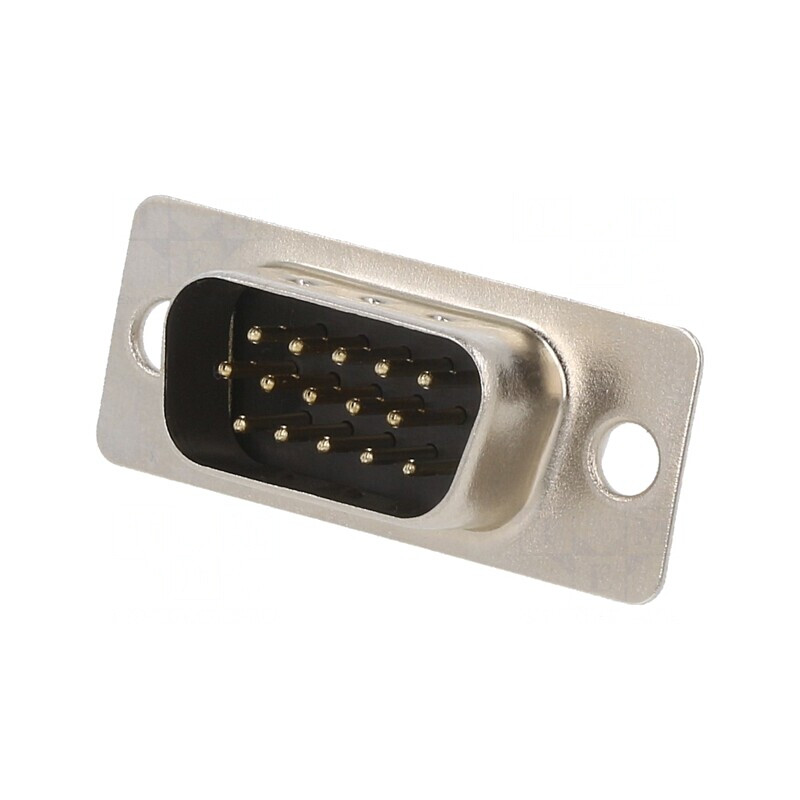 Mufă D-Sub 15 PIN Tată pentru Panou 2,5A | Electronic-mag.ro | Componente Electronice