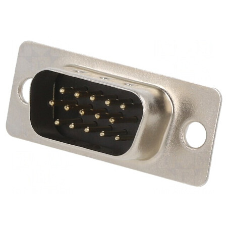Mufă D-Sub 15 PIN Tată pentru Panou 2,5A | Electronic-mag.ro | Componente Electronice