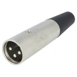 Mufă XLR 3 Pin Tată pe Cablu | Electronic-mag.ro | Componente Electronice