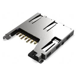 Conector microSD push-push SMT auriu | Electronic-mag.ro | Componente Electronice