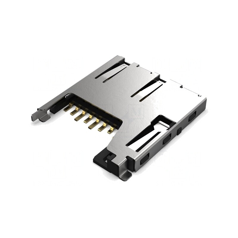 Conector microSD push-push SMT auriu | Electronic-mag.ro | Componente Electronice