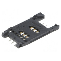 Conector Carduri SIM cu Mâner Rabatabil SMT 6 PIN-uri | Electronic-mag.ro | Componente Electronice