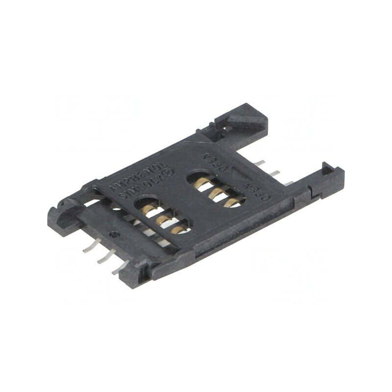 Conector Carduri SIM cu Mâner Rabatabil SMT 6 PIN-uri | Electronic-mag.ro | Componente Electronice