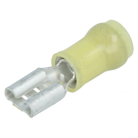 Terminal plat mamă 6,3mm crimpat pe cablu 3,31-5,26mm2 | Electronic-mag.ro | Componente Electronice