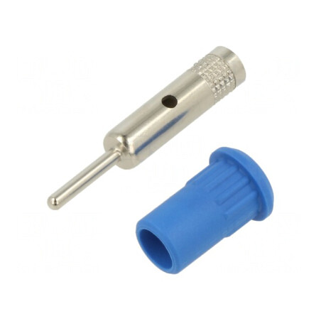 Soclu Banană Albastru 4mm 25A 30VAC 60VDC | Electronic-mag.ro | Componente Electronice