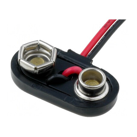 Conector Baterie 6F22 6LR61 Transversal (Jos) | Electronic-mag.ro | Componente Electronice