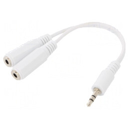 Cablu Audio Jack 3.5mm Alb 0.1m | Electronic-mag.ro | Componente Electronice