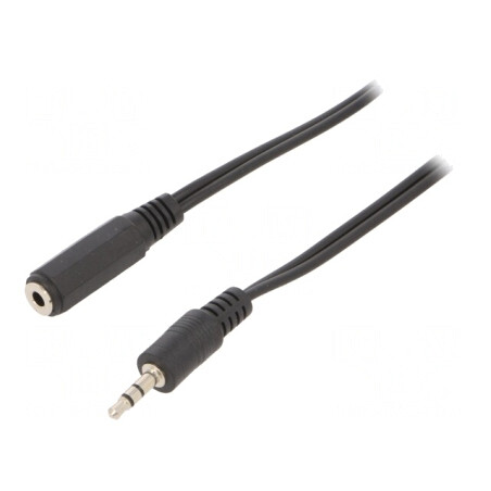 Cablu Audio Jack 3.5mm 3 Pin 2m Negru | Electronic-mag.ro | Componente Electronice