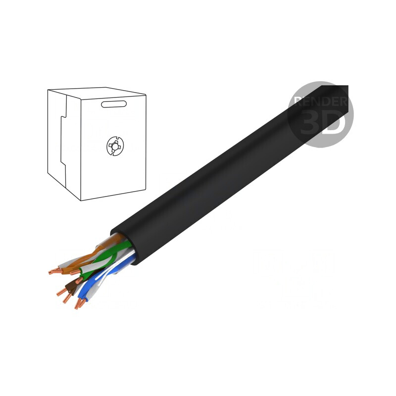 Cablu Ethernet Industrial U/UTP Cat5e 24AWG Cu PE | Electronic-mag.ro | Componente Electronice