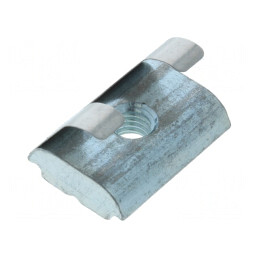 Piuliță oțel zinc 10mm cu arc lamelar pentru profile | Electronic-mag.ro | Componente Electronice