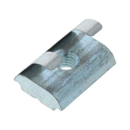 Piuliță oțel zinc 10mm cu arc lamelar pentru profile | Electronic-mag.ro | Componente Electronice