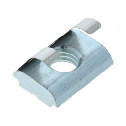 Piuliță cu arc lamelar pentru profile 10mm oțel zincat | Electronic-mag.ro | Componente Electronice