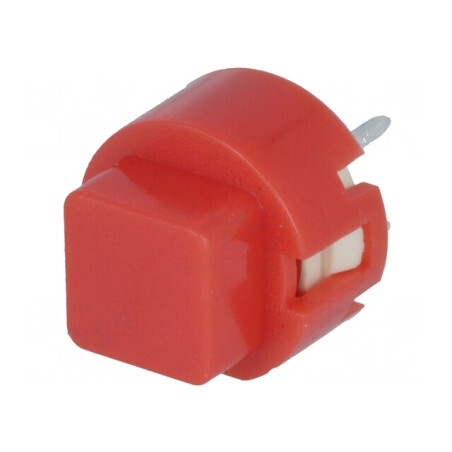 Comutator tastatură roșie SPST-NO 32VDC 0,01A THT | Electronic-mag.ro | Componente Electronice