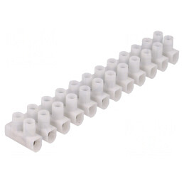 Regletă de Conexiuni cu Șurub Albă 450V 1,5-6mm2 | Electronic-mag.ro | Componente Electronice