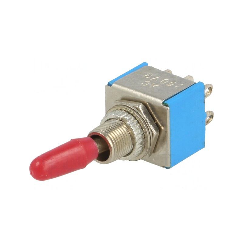 Comutator Basculant DPDT ON-ON 3A 250VAC pentru Lipit | Electronic-mag.ro | Componente Electronice