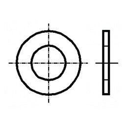 Şaibă; rotundă; M12; D24mm; h2,5mm; cupru; DIN 125A; BN 584