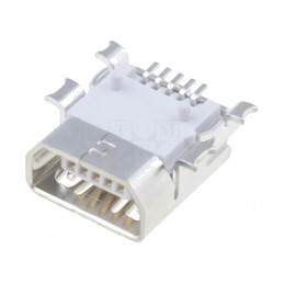 Conector USB AB Mini pentru PCB SMT 5 Pini Orizontali Rola | Electronic-mag.ro | Componente Electronice