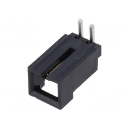 Soclu cablu-placă tată 2,54mm 2 PIN THT 90° | Electronic-mag.ro | Componente Electronice