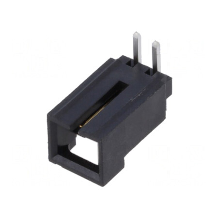 Soclu cablu-placă tată 2,54mm 2 PIN THT 90° | Electronic-mag.ro | Componente Electronice