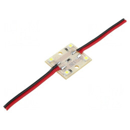 LED Roșie 12V 0.48W 120° 4 Diode | Electronic-mag.ro | Componente Electronice