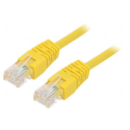 Cablu Patch U/UTP Cat5e PVC Galben 1.5m | Electronic-mag.ro | Componente Electronice