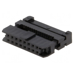 Mufă IDC Mamă 16 PIN pentru Cablu 1mm Neagră | Electronic-mag.ro | Componente Electronice