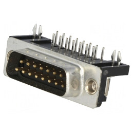 Conector D-Sub 15-Pin Tată 90° THT | Electronic-mag.ro | Componente Electronice