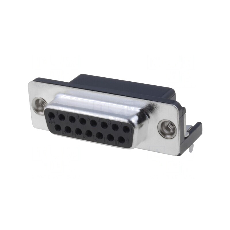 Conector D-Sub 15-Pin Mamă 90° THT | Electronic-mag.ro | Componente Electronice