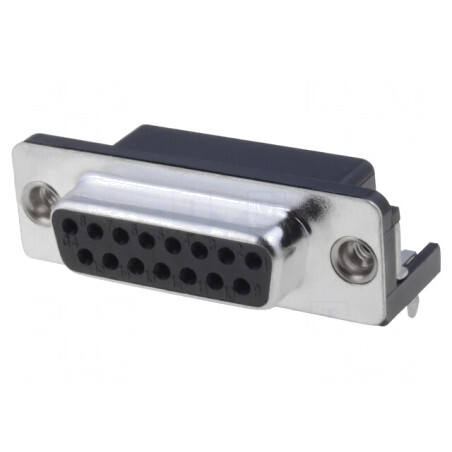 Conector D-Sub 15-Pin Mamă 90° THT | Electronic-mag.ro | Componente Electronice