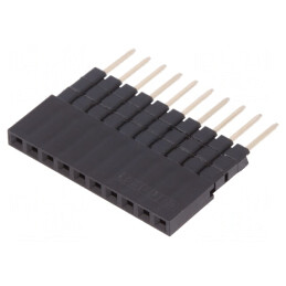 Soclu pini mamă 10 pini 2,54mm THT aurit | Electronic-mag.ro | Componente Electronice