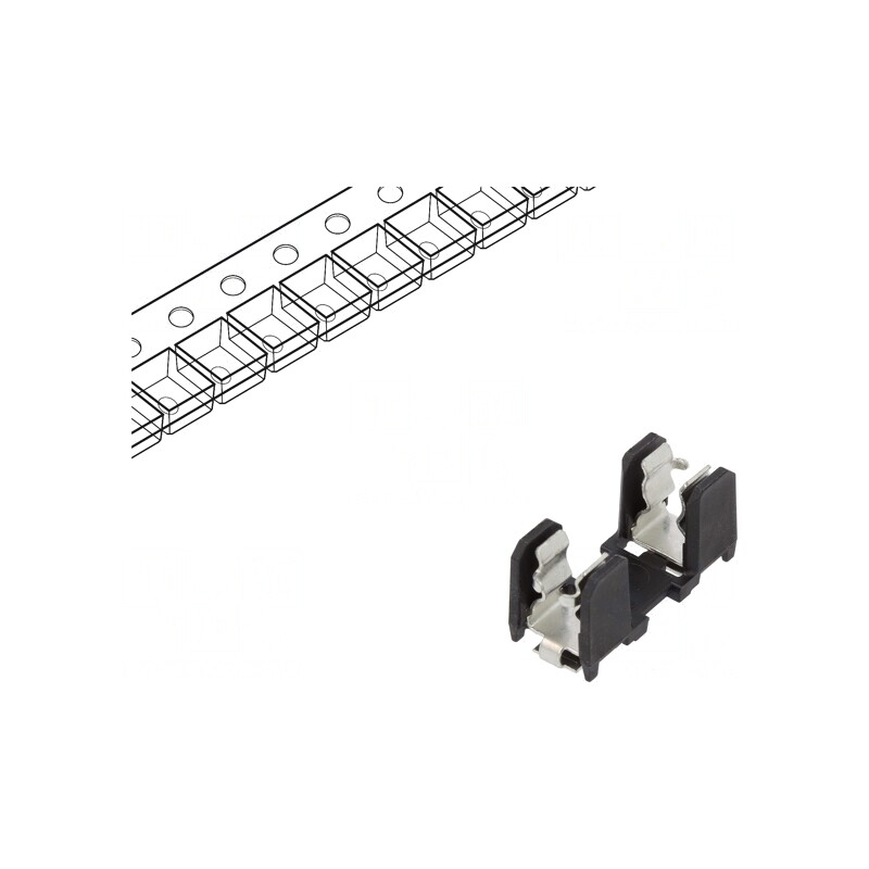 Clema Siguranțe Cilindrice Termoplast 10A SMT | Electronic-mag.ro | Componente Electronice