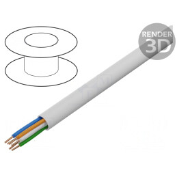 Cablu Telecomunicații YTKSY PVC Alb 3x2x0,8mm