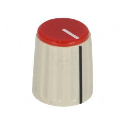 Buton rotativ indicator gri roșu ABS 6mm 15.3x18mm | Electronic-mag.ro | Componente Electronice