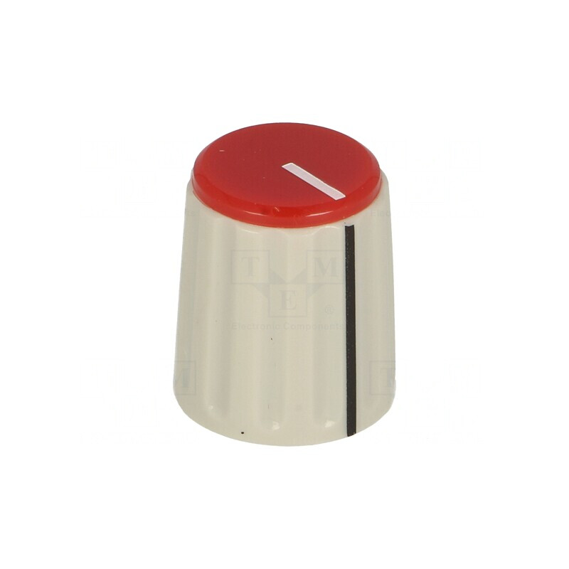 Buton rotativ indicator gri roșu ABS 6mm 15.3x18mm | Electronic-mag.ro | Componente Electronice